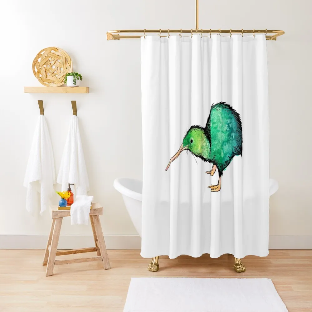 

Cute Kiwi - Watercolour Art Shower Curtain Bathroom And Shower Funny Shower Bathroom For Bathroom Curtain