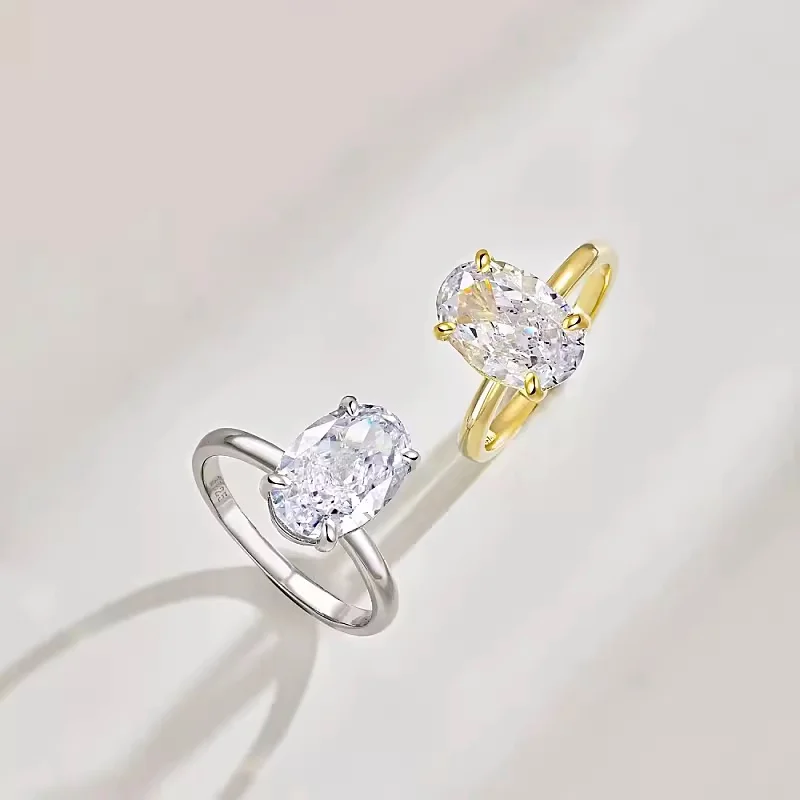 Luxury Aquamarine High Carbon Diamond Oval Crushed Ice Cut Cubic Zirconia 4K Cutting 5A Quality CZ Gemstones For Jewelry Inlay
