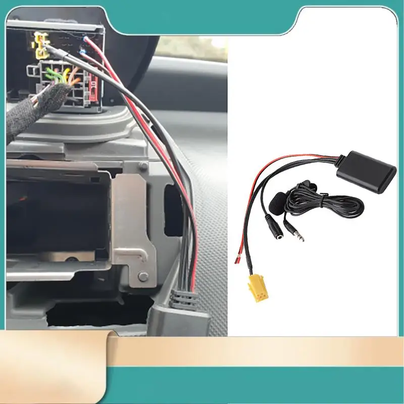 Car Radio 6Pin Mini ISO AUX IN Replacement 3.5MM Audio Bluetooth 5.0 Microphone Cable For Fiat Bravo Panda Punto-N31R