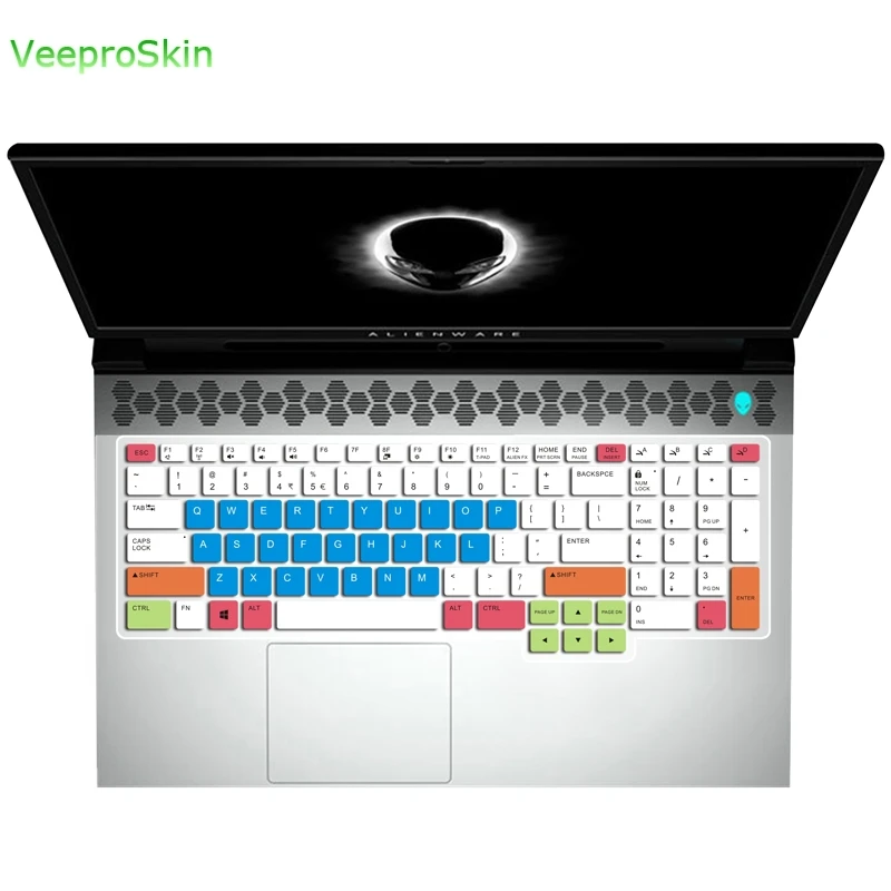 Silicone Keyboard Cover protector  For Dell Alienware M15 R4 R3 R2 OLED 15.6'' / Dell Alienware M17 R4 R3 R2 17.3'' 2020 2021