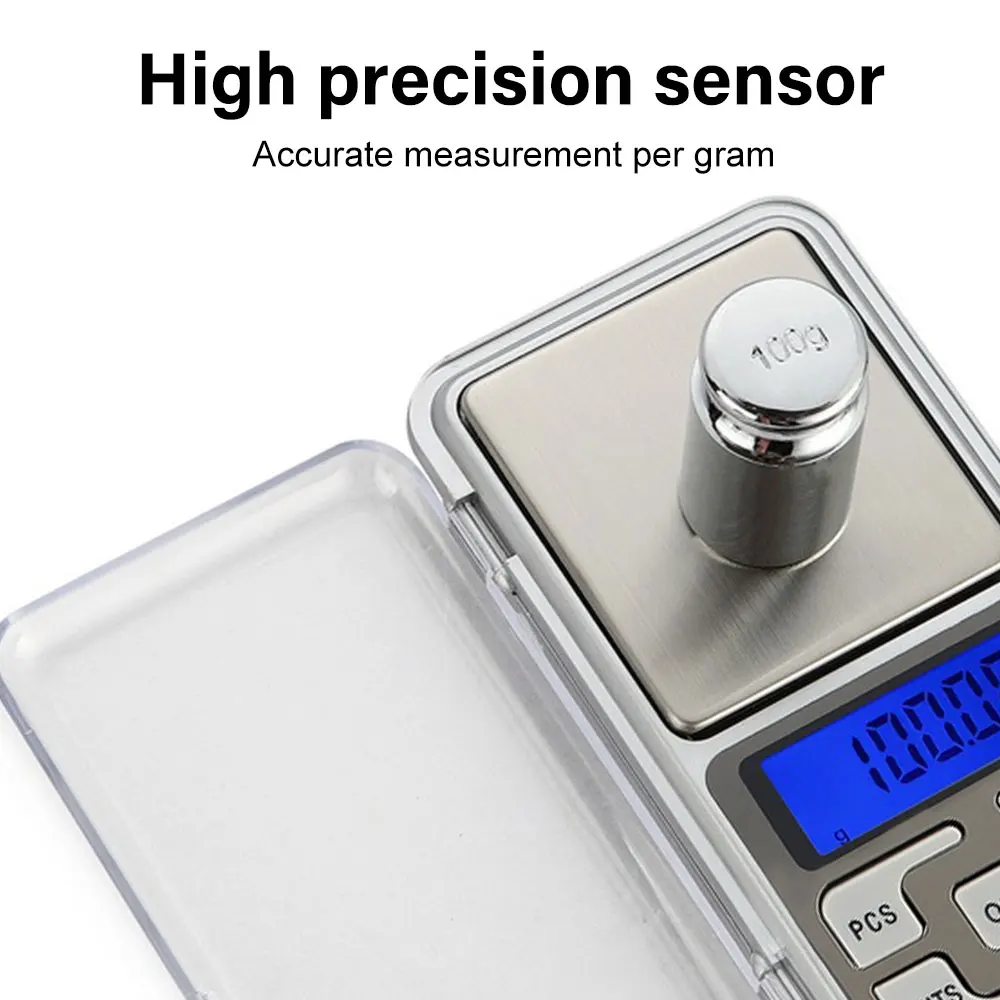 0.01g/500g Mini Digital Pocket Scales LCD Display for Diamond Weighting Gram Weight Scales Precision Pocket Digital Scale