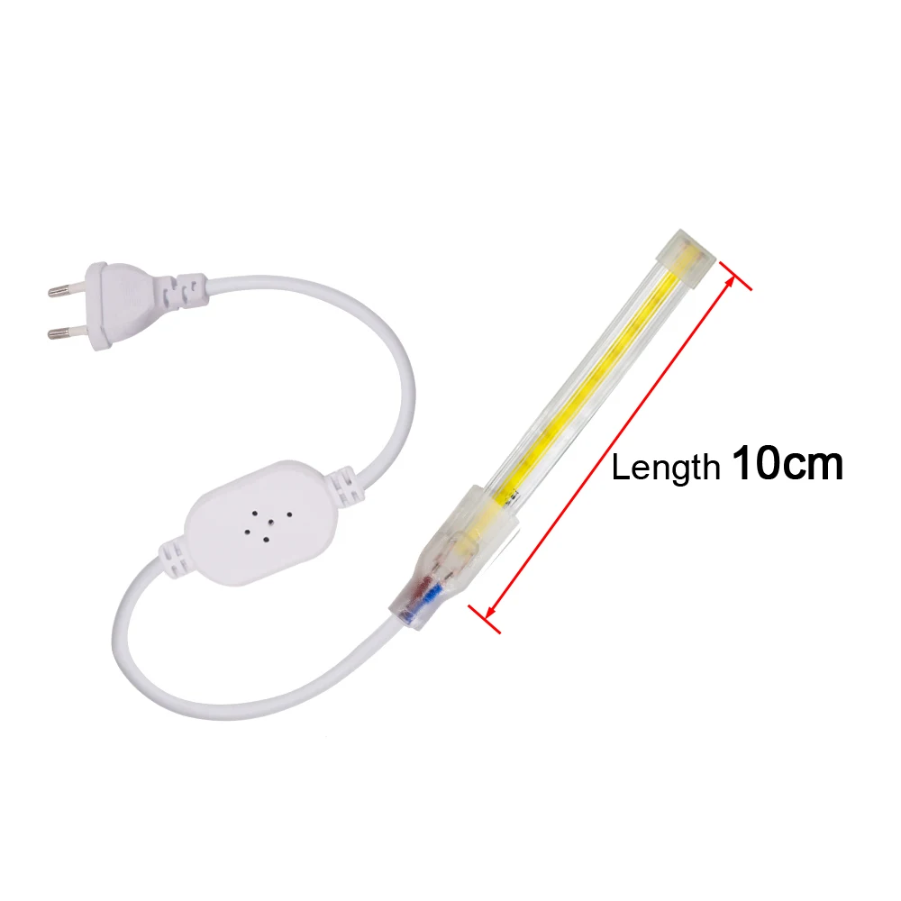 Led COB Strip Light 10cm Cut 220V 240LEDs/m CRI 90 Linear Lighting Flexible LED Ribbon Waterproof White/ Warm/ Natural White