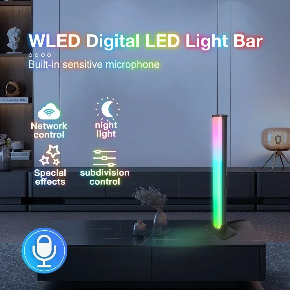 GLEDOPTO WLED Remote Control WLED Digital LED Light Bar DC5V  Music Mode DIY Dynamic Lighting WiFi  APP Alexa Echo Control