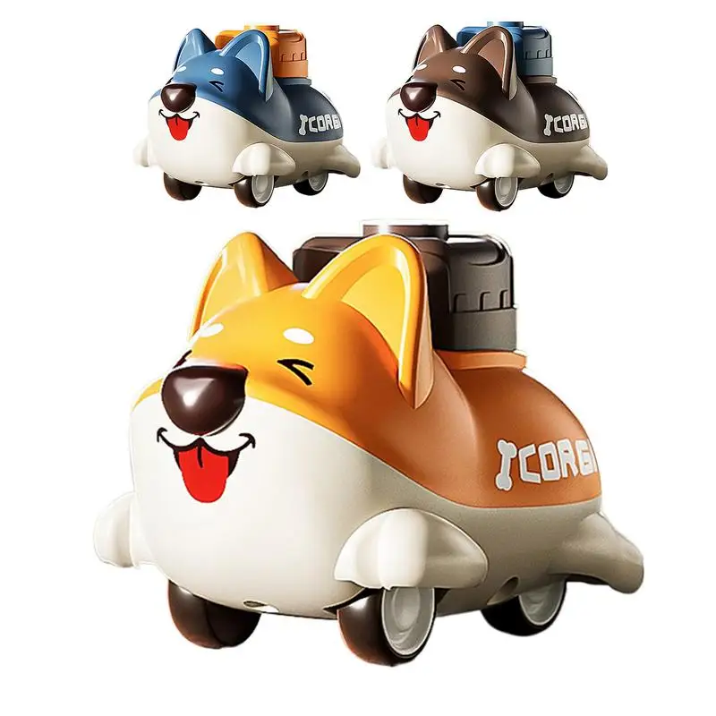 Press And Go Car Toys Press Go Friction Dog Car Toys Friction Powered Push And Go Pull Back Race Car Toys For Aged 3 Kids