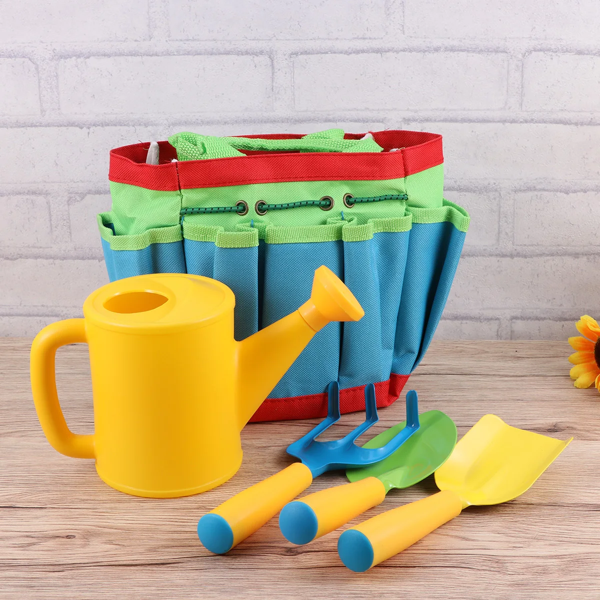 1Set Kinder Gartenarbeit Set Komplette Garten Werkzeuge Gießkanne Schaufel Rechen Rolle Spielen Fantasievolle Gartenarbeit Set