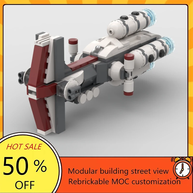 

Набор из 201 детали: Популярная модель космического корабля из фильма «Звездные войны», конструктор MOC, модульные технологичные блоки, подарок на праздник, игрушка для сборки, детский набор