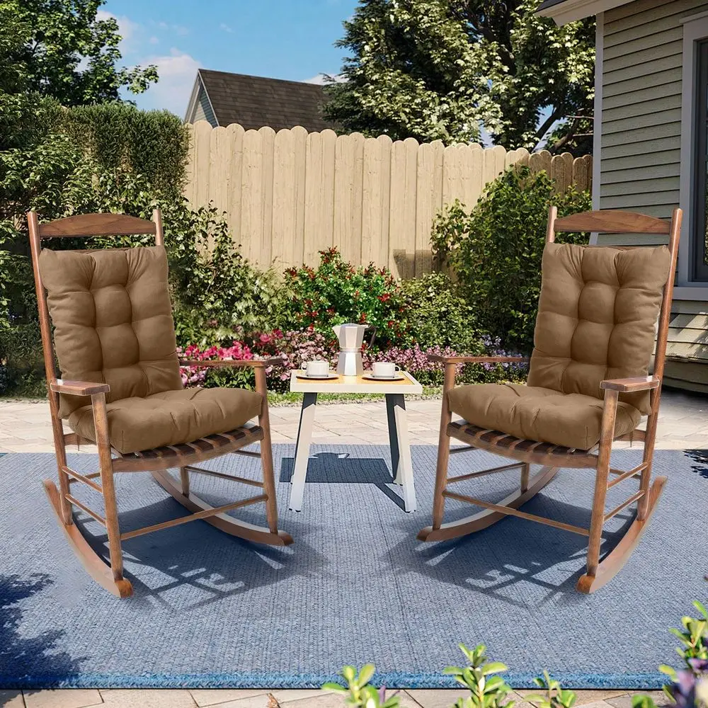 

Rocking Chair Cushion Set NonSlip, Durable Polyester Seat Cushions With Secure Ties For Indoor Outdoor Use Perfect For Home, Of