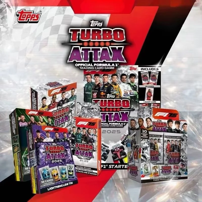 オリジナルトップス25トップス-ターボアタックス-f1-フォーミュラ1トレーディングカード-公式レース使用済みサプライズセット-マックス・フェルスタッペン-オートグラフカード-ギフト
