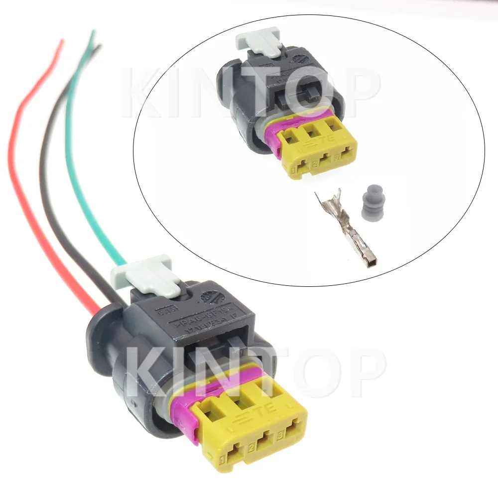 

1 Set 3 Pins 1718653-1 06E973703 1-1718652-3 4-1718644-1 AC Assembly Car Wire Harness Waterproof Socket with Wires