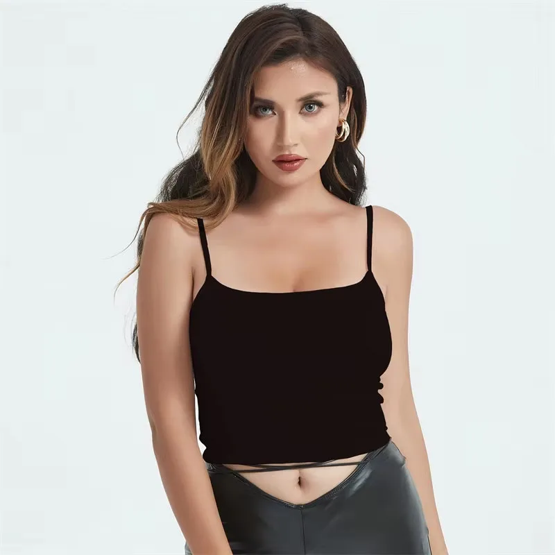 Fashion Women Sexy Summer Camis Womens Casual Halter Tank Vest Solid Streetwear Sleeveless Bustier Crop Top Girls Hotsweet