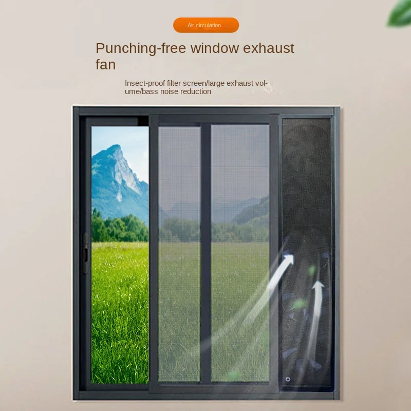 

Punch-Free Installation Max Airflow Rate Window Exhaust Fan Bathroom Bathroom Exhaust Exhaust Ventilation Ventilation