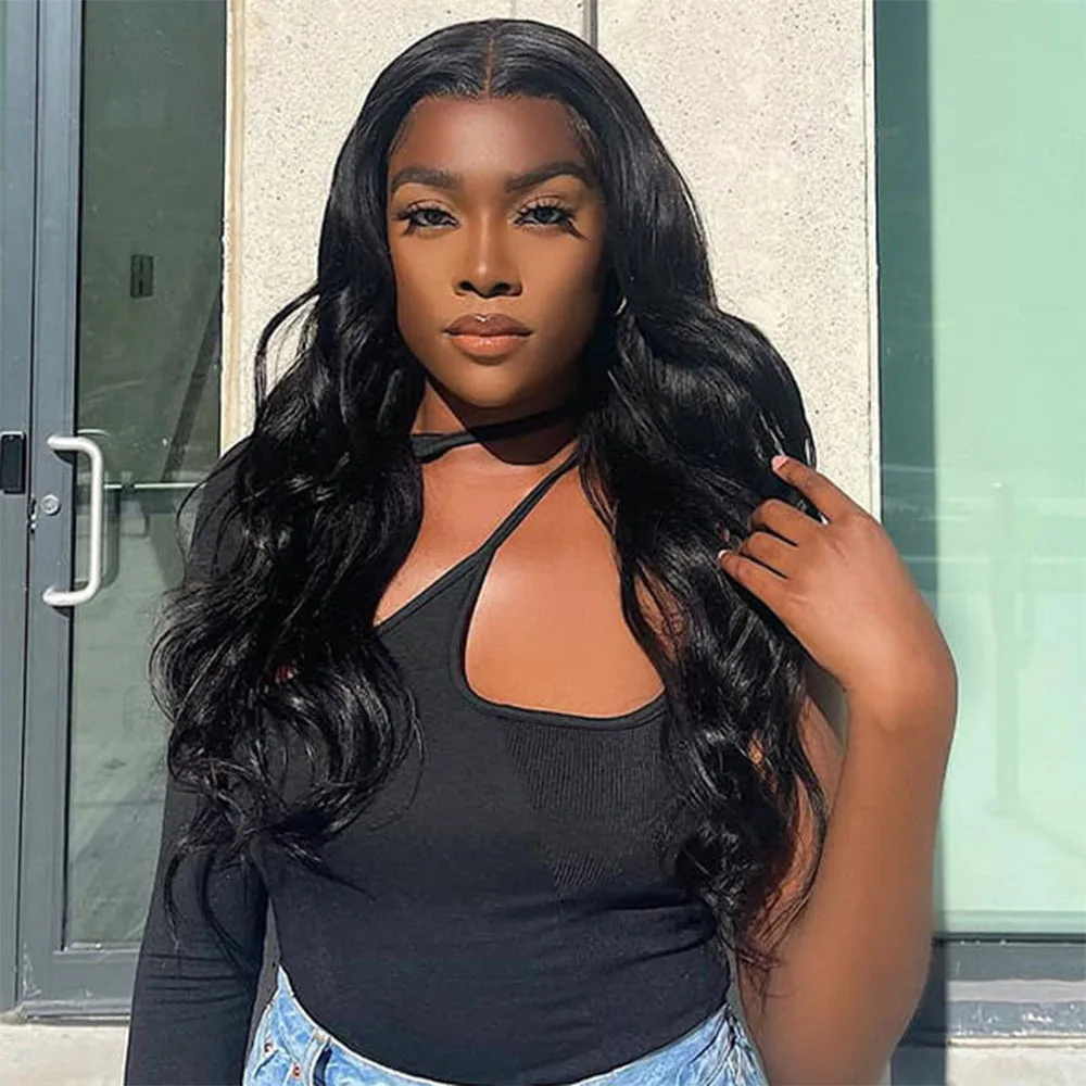 

200 Density Body Wave 13x6 HD Transparent Lace Front Human Hair Wig 13x4 HD Lace Frontal Wigs 30 40 Inch Pre Plucked For Women