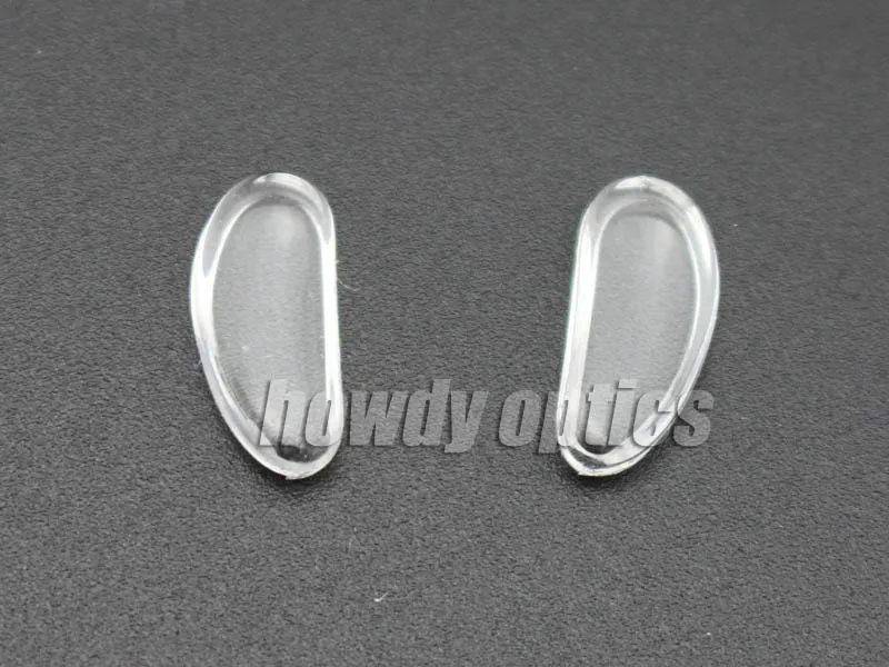 100pcs Silicone Semicircle Melon Seeds Nose Pads For Nylon Frame Glasses Push In type 13mm Optical accessories