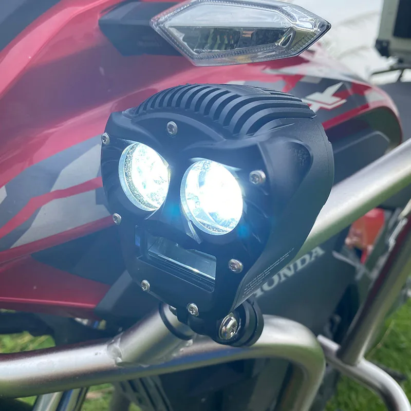 High Quality Aluminum High Brightness LED Motorcycle Spot Light Fog Light Waterproof Wireless Remote Control Auxiliary Light