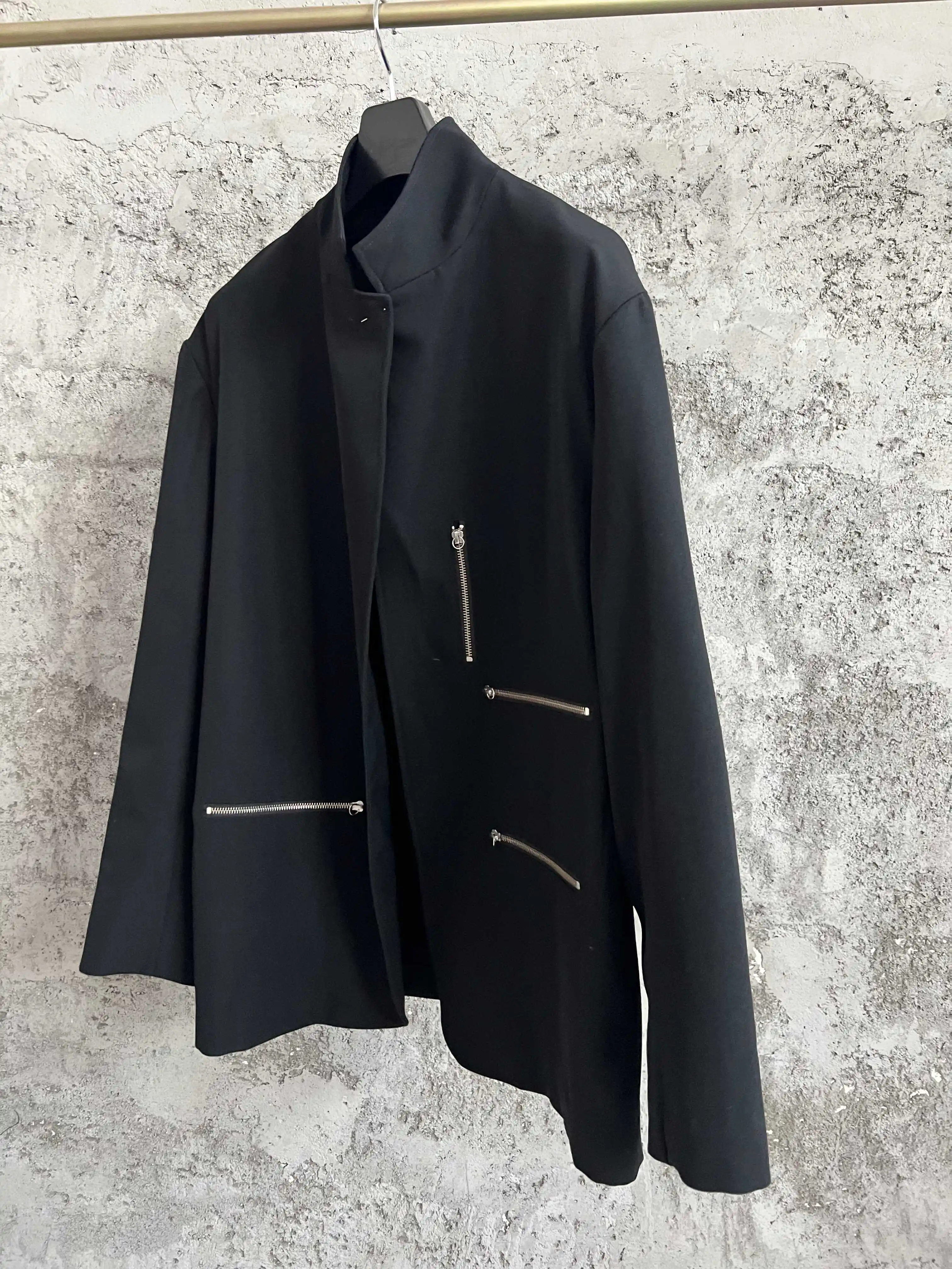 

TOP-YAMAMOTO Show style zipper jacket Motorcycle style modern banquet wool suit