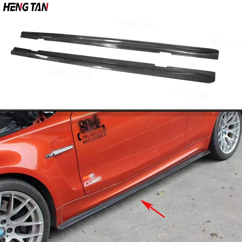 Carbon Fiber For BMW 1 Series E82 E88 1M Coupe 2 Door 2011-2013 Car Side Skirts Splitters Flaps Apron Parts AP style Body kit