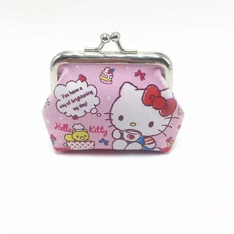 Hello Kitty Cartoon Coin Pouch Purse Sanrio Creative Small Wallet Wholesale My Melody Bags girls purse Kawaii Wallet Kid Purses image 4