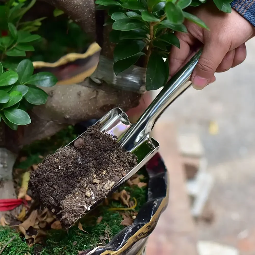 أداة البستنة الصغيرة بوتينغ التربة مغرفة البستنة مجرفة حادة الأنف مجرفة حديقة تالول مربع المجرف
