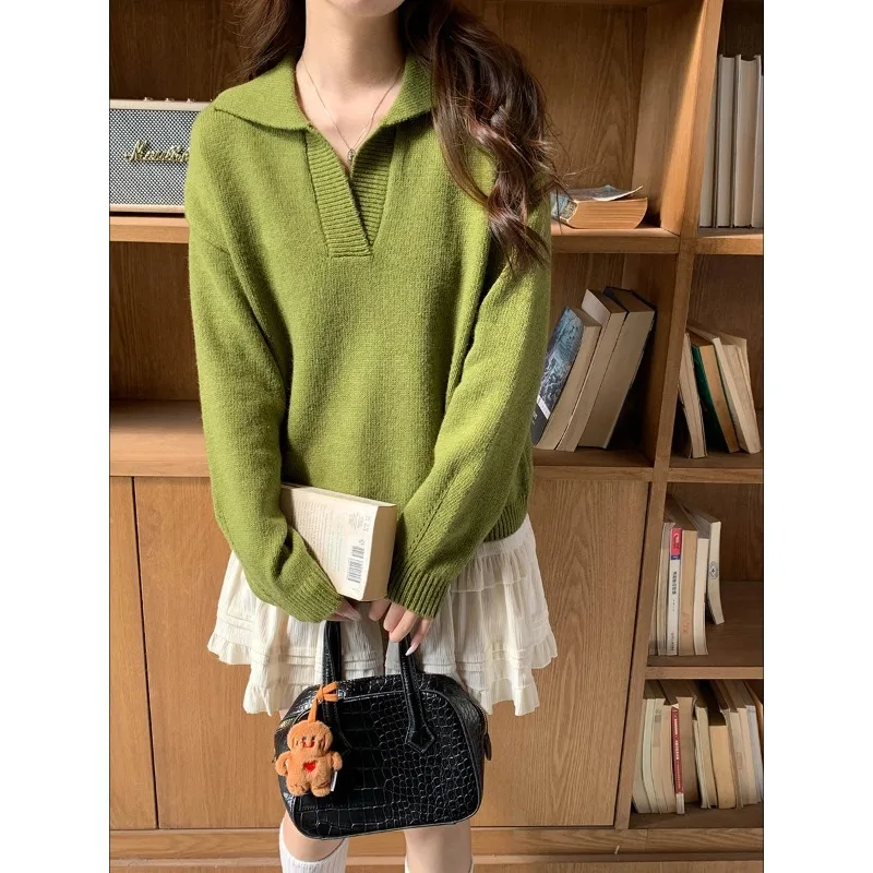 

Texturalism, Rabbit Fur Wool Blended Polo Neck Knitted Sweater