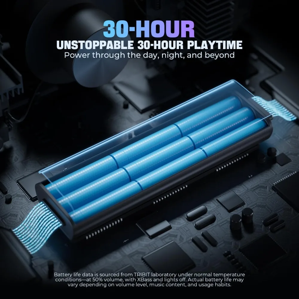 مكبر صوت بلوتوث محمول - StormBox Blast 2، مكبر صوت لاسلكي محمول بقدرة 200 وات مع مضخم صوت، XBass، ضوء LED، Bluetooth5.4