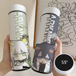 Anime Arknights Passenger Theresa Cosplay 500ML Temperature Display Thermos Cup Stainless Steel Coffee Mug Thermos Birthday Gift