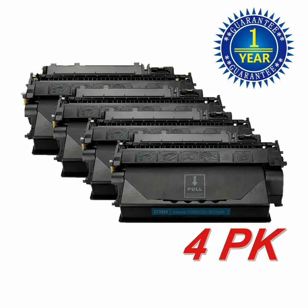 4 cartucho de toner cf280x 80x para hp laserjet pro 400 m401dw m425dw m401a m401d