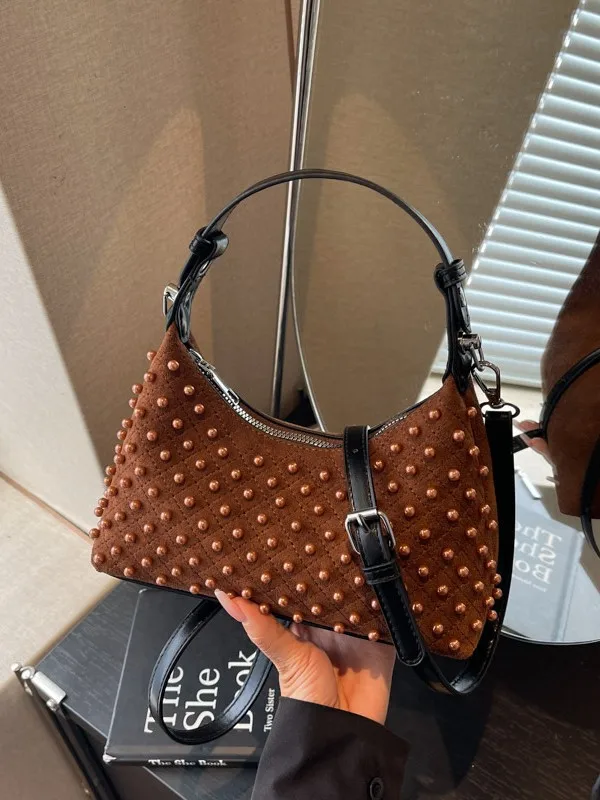 

2025 Vintage Dumpling Bag, Niche Underarm Purse for Women, Luxe Shoulder Crossbody, Minimalist Day to Night Tote, Textured Sling