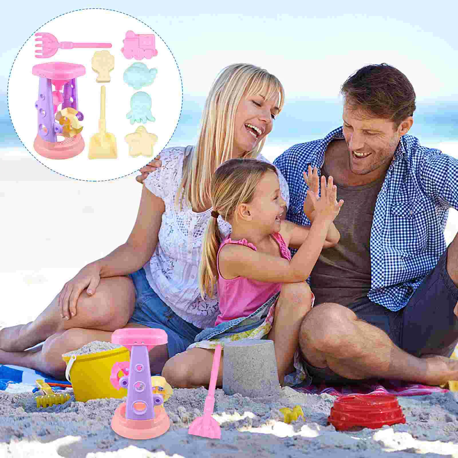 

8 Pcs/Set Hourglass Kids Funny Toy Sand Playing Beach Excavating Tools Educational Childrens