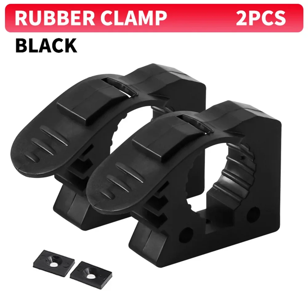 2PCS Rubber Clamps Quick Release Mounting Clamps 30-40mm for Car Off Road Truck Trailer RV Boat Accessories Mounting Tools