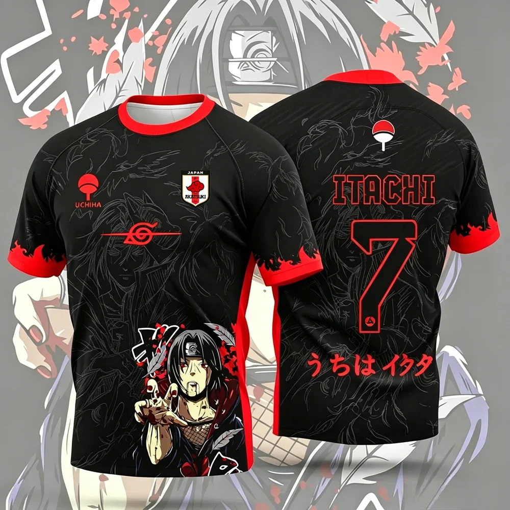 2026 Neues Anime Naruto Uchiha Itachi Trikot Manga-Stil Herren und Damen Sommer Casual 3D-Druck T-Shirt