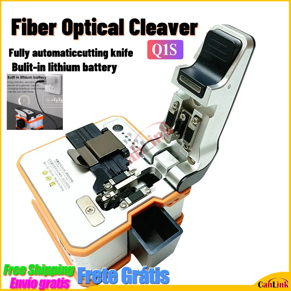 Q1S fiber cleaver Fully Automatic Electric Rechargeable Optic Cable Ftth High Cutter Optical Fiber Cleaver