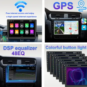 Autorádio s Androidem, multimediální přehrávač videa, GPS, Carplay, QLED displej, stereo pro Volkswagen VW Polo MK4 6Q 9N 9N3 2004-2009 8 nejlepší prodej Rádio VW Polo 9N 9N3 - №8