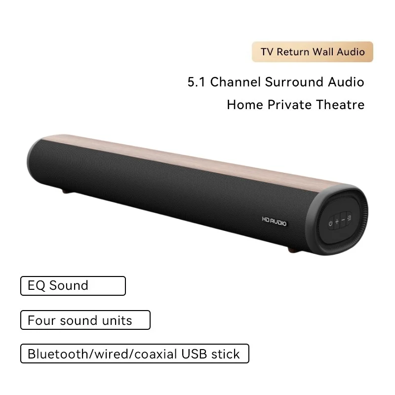 60W High Power Bluetooth TV Soundbar Mini Sound Colunm Karaoke Sound Box HIFI Home Theater Speaker TV Echo Wall Speaker New