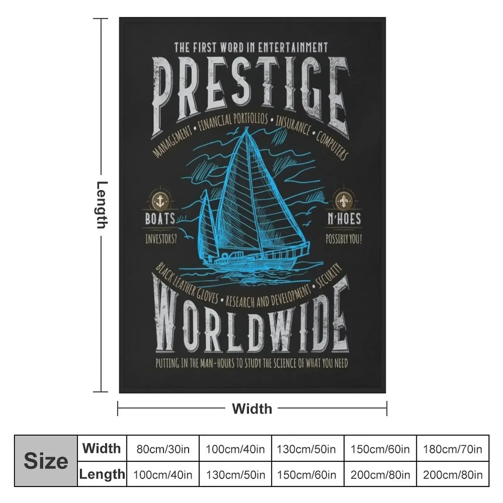 Prestige Worldwide Funny Step Brothers Boats Graphic . Throw Blanket Hairy Stuffeds Bed christmas gifts Blankets