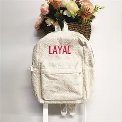 Custom New Cute Backpack for Primary and Secondary School Student Unique BirthdayGift Bag Girls Backpack with Embroidered Name