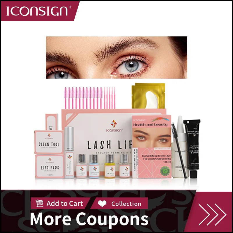 ICONSIGN Upgrade Version Lash Lift Kit and Lash Brow Dye Tint Kit Lifting Eyelash Brow Dye Mascara Eye Makeup Tools Dropshipping