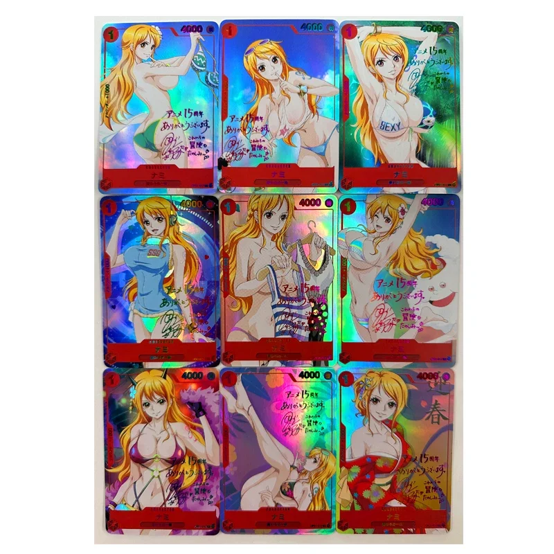 9 sztuk/zestaw Nami ACG zabawki erotyczne hobby Hobby kolekcje kolekcja gier karty anime