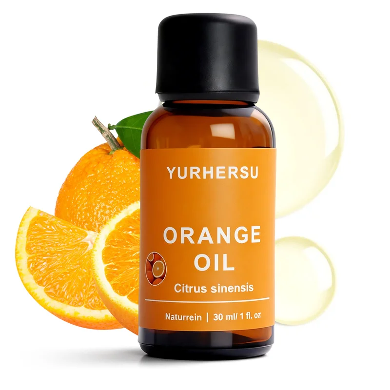 Pure Orange Essential Oil Natural Sweet Citrus Aromatherapy Mood Boosting Relaxing Diffuser Oil for Stress Relief
