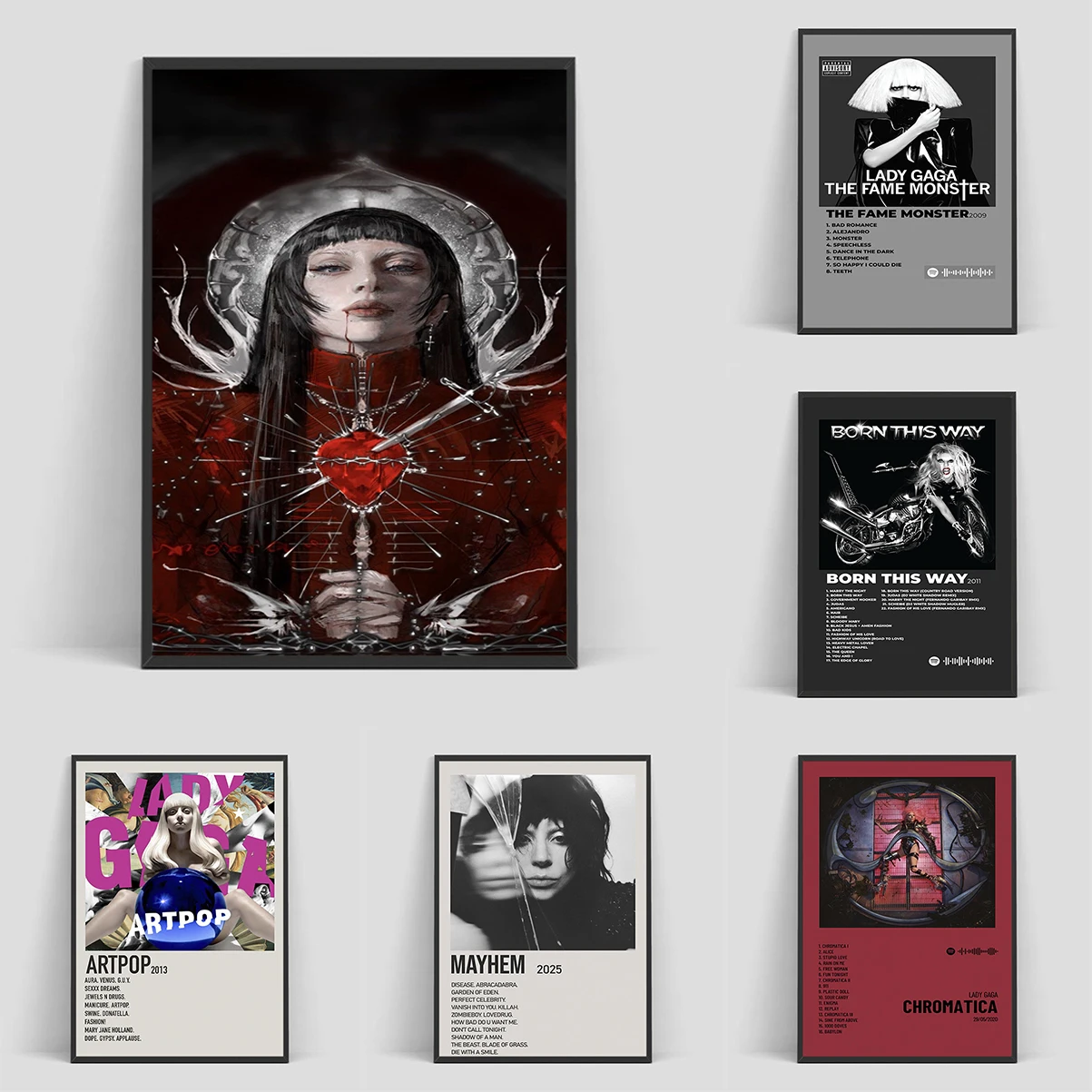 

Lady Gaga The Mayhem Ball Tour 2025 Wash Tank Poster For Home Decor Room Aesthetic Interior Paintings Pictures Wall Decoration