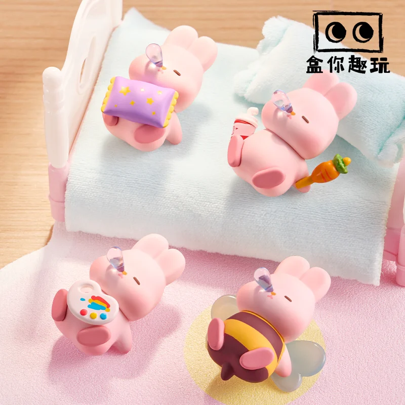 Echte Momo Bunny Fun Life Series Mini süße Blindbox Blind Bag süße Desktop-Ornamente Set handgemachte Urlaubsgeschenk Mädchen neu