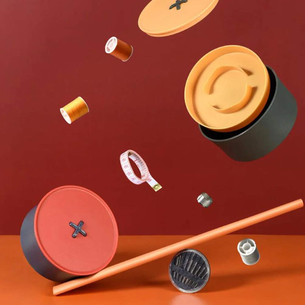 

1 Set Portable Sewing Box Suit Red Blue Lightweight Storage Case For Needle Thread Craft Dress Making Repair Sewing Kit Tools