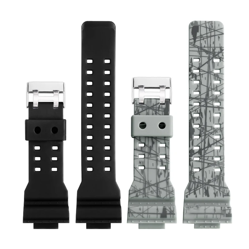 16mm Silicone Watchband For Casio G-Shock GA-110 GA-100 GA-120 GA-900 Camouflage Rubber Waterproof Men Watch Strap Bracelet