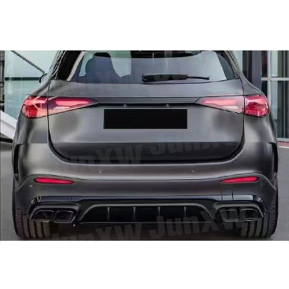 for Benz X254 GLC260 GLC300L SUV GLC63 AMG 2023-2024 ABS Body Kits Rear Bumper Diffuser With Exhaust Tips Car Accessories