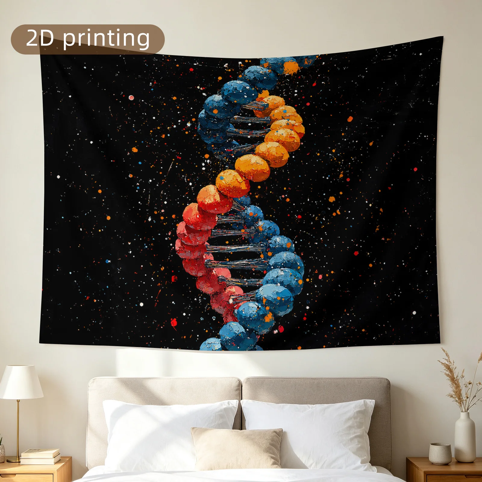 Abstract Double Helix DNA Double Helix Science Tapestry Wall Hanging Art Decoration for Modern Home Decor Biology Poster Living