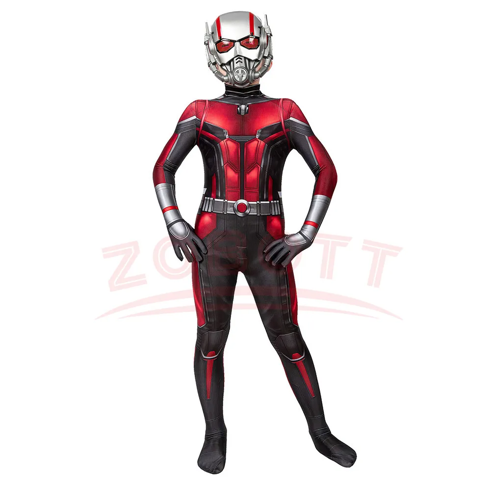 Superhero Ant Cos Man Costume Adult Kids Quantumania Cosplay Antman And The Wasp Halloween Mask Jumpsuit Bodysuit Zentai Suit