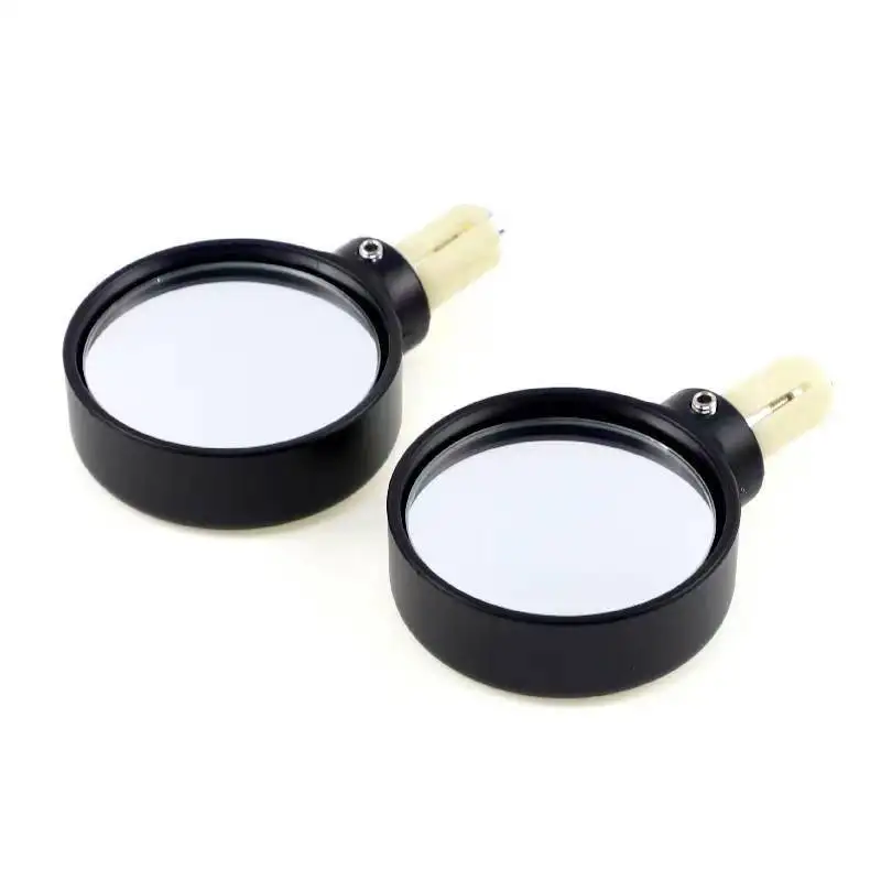 Pair Universal Motorcycle Mirror Chrome plated Black 22mm Handle Bar End Rearview Side Mirrors Motor Accessories