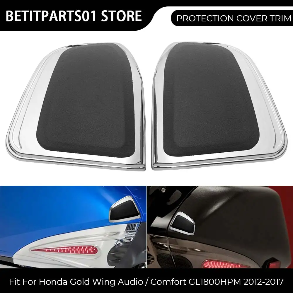 

Motorcycle Rear Saddlebag Kick Scuff Protectors Fuel Tank Gas Trim Fairing Side Cover For Honda GL1800HPNAM Gold Wing 2012-2016