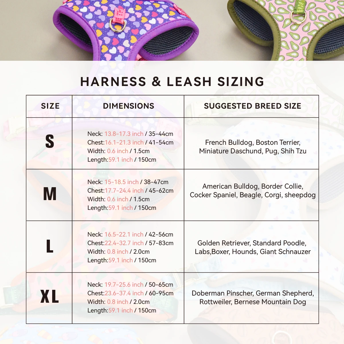 Valentine\'s Day and New Year\'s gift Cute Design Adjutable Luxury Designer Pet Harness &1 Pcs Color Matching Pet Dog Leashes