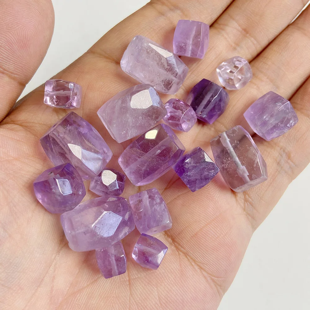 Natural Raw Mineral Stone Beads Square Shape Bead Citrine Quartz Reiki Healing Beads For Jewelry Making DIY Necklace Bracelet