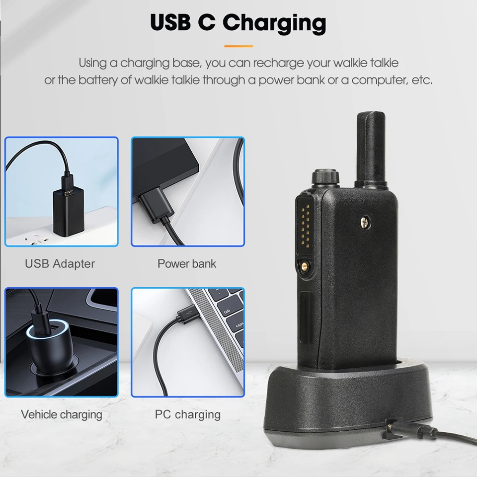 Retevis RB647 IP67 Wasserdichtes Walkie-Talkie Professionelles PMR FRS Mini Zweiwege-Funkgerät USB-C-Ladung VOX für Surfen Kajak Camping – Detail 12